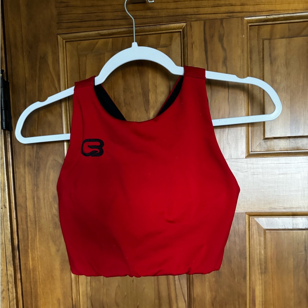 Cyclebar Emily Hsu Designs Red Sports Bra